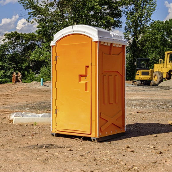 how often are the porta potties cleaned and serviced during a rental period in San Pedro